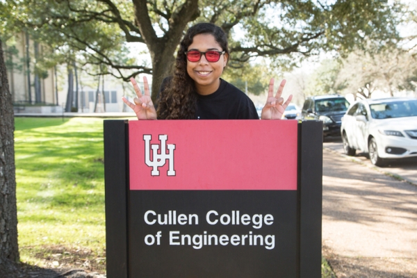 Christine Stroh, a UH chemical engineering junior, is busy exploring career options.