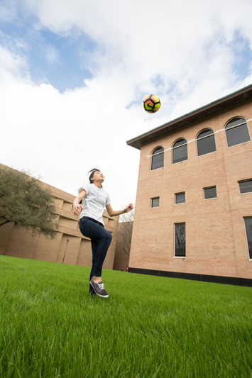 Megan Goh, a UH biomedical engineering senior, wants to combine medicine and engineering to help athletes like her recover from sports injuries.