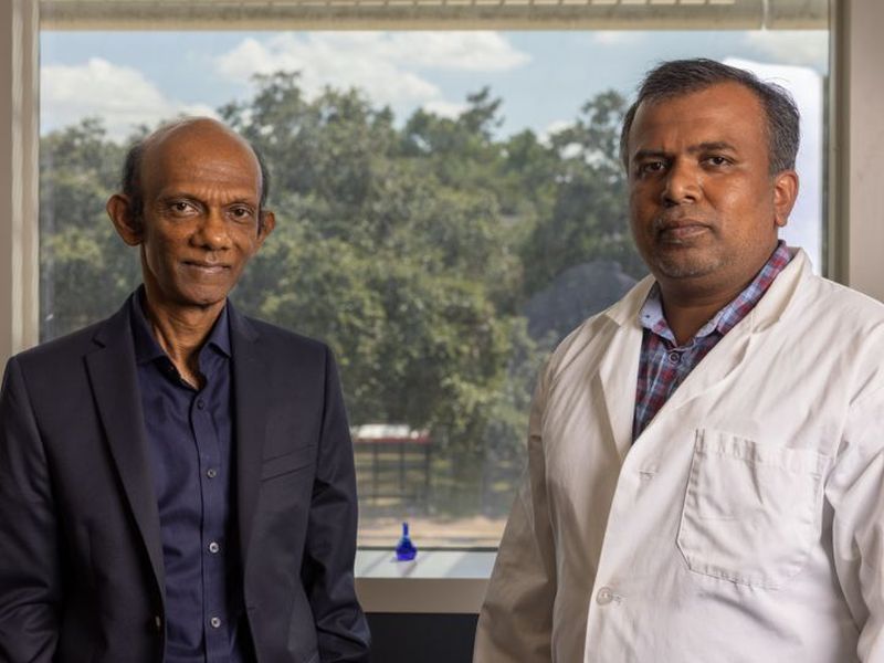 From left, Chandra Mohan, Hugh Roy and Lillie Cranz Cullen Endowed Professor of biomedical engineering, and postdoctoral fellow Crosslee Titus, used the powerful imaging mass cytometry to examine kidneys of patients with lupus nephritis. It had not been done before.