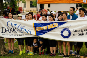 Students at UH participating in last year's Out of the Darkness Walk