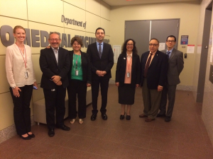 Ferhat Alkan, Houston's Turkish consul general, visits with biomedical faculty and staff