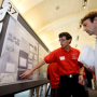 Mechanical engineering student Ethan Pedneau showcases his poster at the 6th Annual Undergraduate Research Day at the University of Houston. Photo by Thomas Shea. 