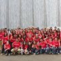 STEP Forward campers pose by the Houston Waterwall.
