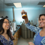 At right, Professor of Civil Engineering Debora Rodrigues is the principal investigator of a study that aims to revealing unknown properties of fungi. Stacey Louie, assistant professor of civil and environmental engineering, is one of four co-principal investigators in the project. 