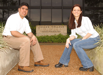 Senior Eduardo Herrera and junior Dorota Bernatek have been named this year’s Outstanding Senior and Junior at the UH Cullen College of Engineering. Photo by Jeff Shaw.