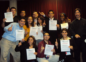 Judy Rodriguez, Danny Rodriguez and Juan Caraveo were on the winning Extreme Engineering Challenge team at the national conference of the Society of Hispanic Professional Engineers. Photo courtesy of SHPE.