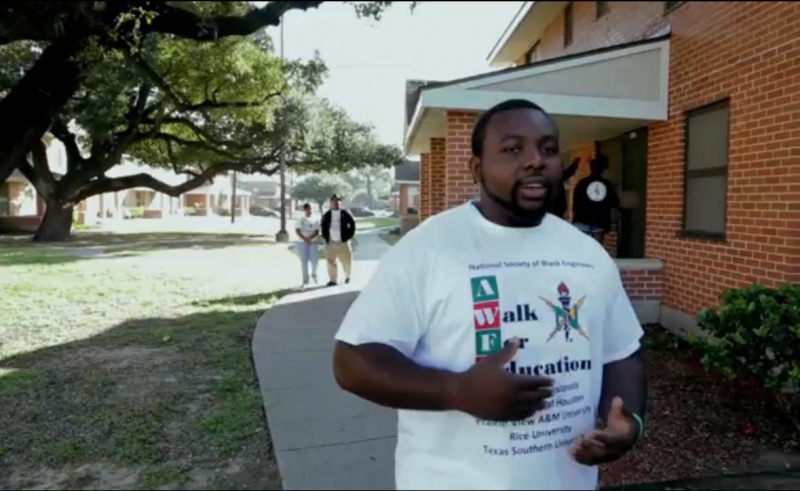 VIDEO: NSBE Students Hit the Pavement for the "Walk for Education"