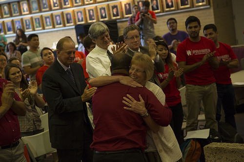 Zerda embraces John Matthews, PROMES Program Manager