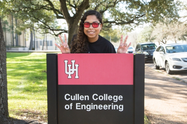 Christine Stroh, a UH chemical engineering junior, is busy exploring career options. Christine Stroh, a UH chemical engineering junior, is busy exploring career options.