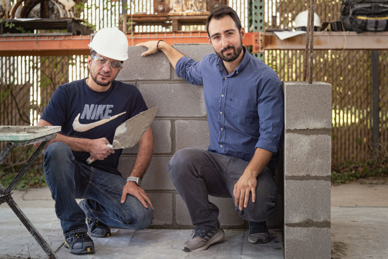 Omar Khalid (left) with his advisor, Dimitrios Kalliontzis, Ph.D., an Assistant Professor of Civil and Environmental Engineering at the Cullen College of Engineering.