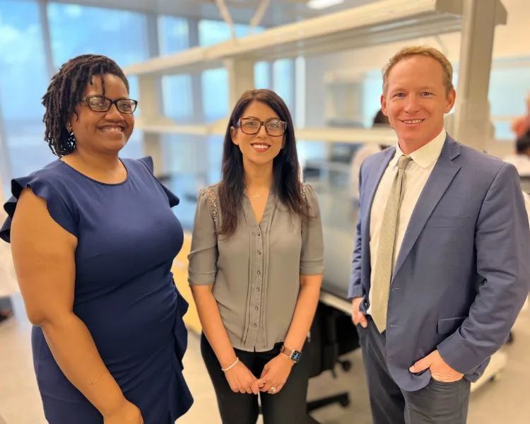   Pictured from left to right: Jacqueline Ekeoba, Mariam Manuel, Thomas Thesen.