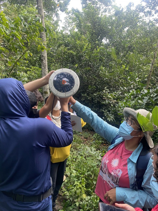 Marcela doing field work while in El Salvador. 