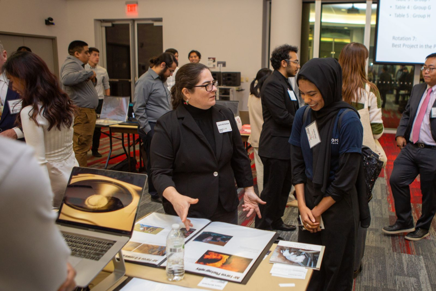 More than 50 digital media seniors gathered at the University of Houston at Sugar Land earlier this month to participate in DigiFest, a portfolio presentation event held each semester to bring together students, alumni and area industry professionals for networking and employment opportunities.
