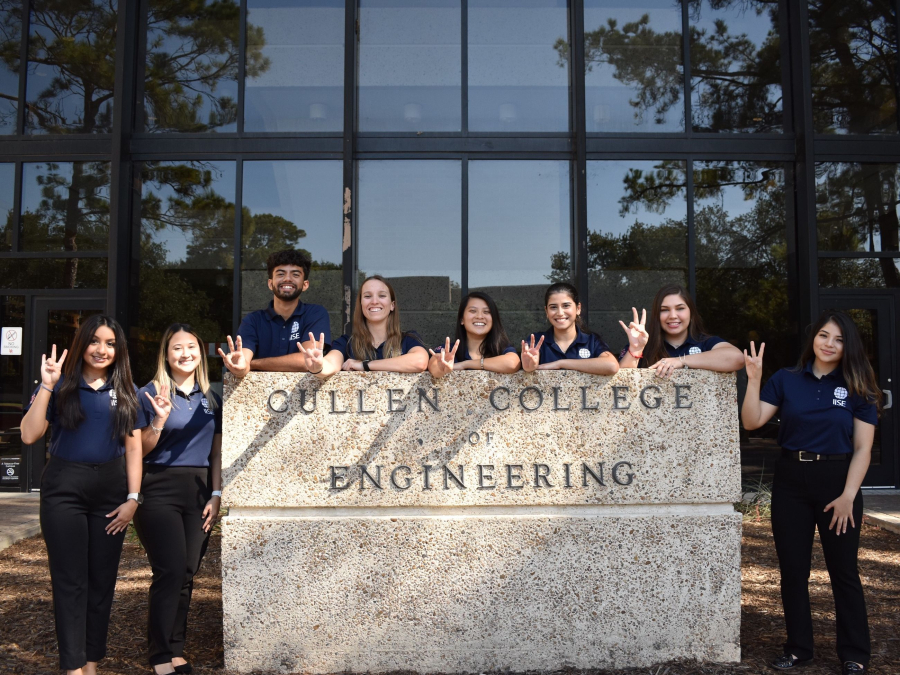 UH IISE officers for the 2022-23 academic year. The group earned Gold Award designation for the second straight year.