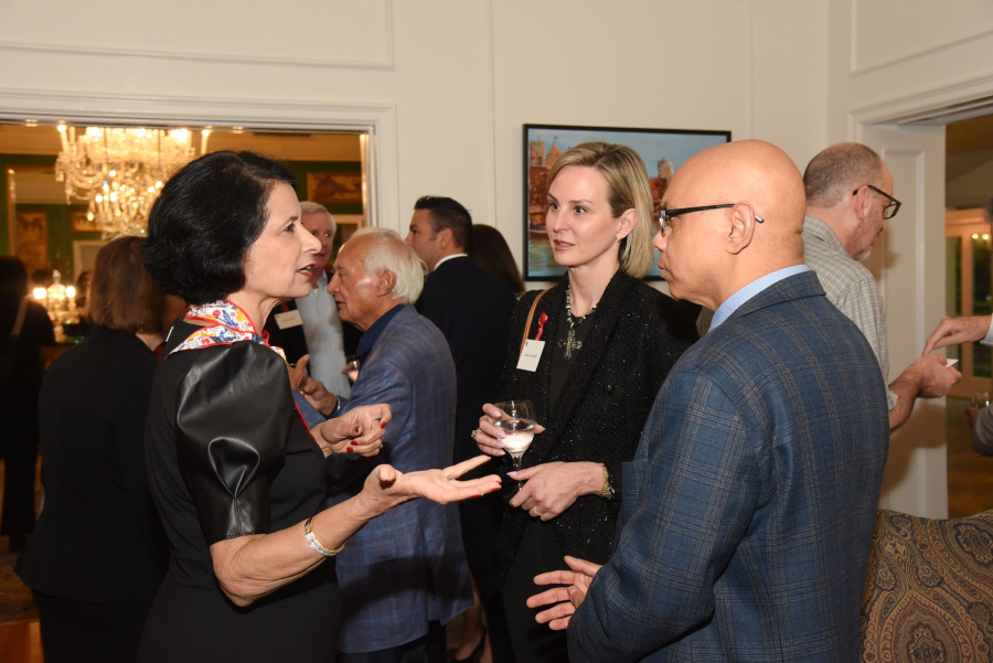 Renu Khator, Tammi Warfield and Pradeep Sharma.