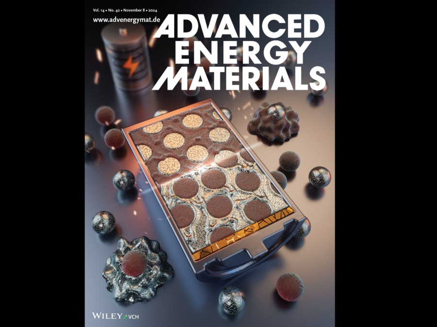 The cover of Advanced Energy Materials.