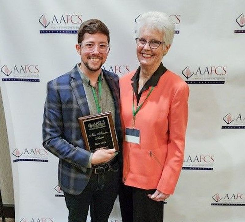 Blake Mudd [left] and Barbara Stewart.