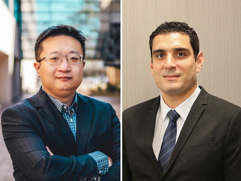 Jian Shi, assistant professor of engineering at the University of Houston and Mejdi Kammoun, UH alumnus, are part of the 2024 Emerging Leaders cohort being honored at the Offshore Technology Conference.