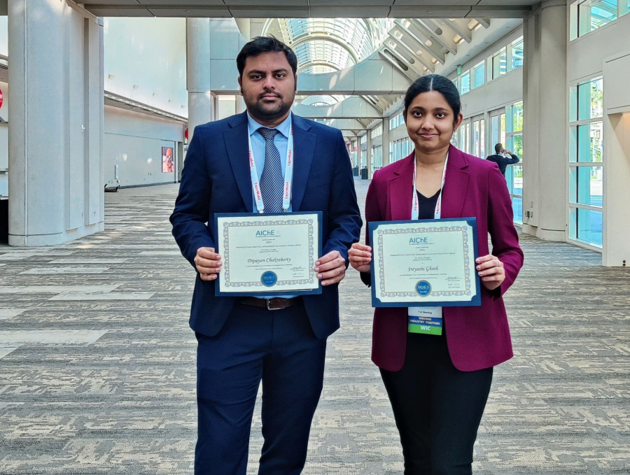 Ghosh, Chakraborty earn AIChE's PD2M student awards