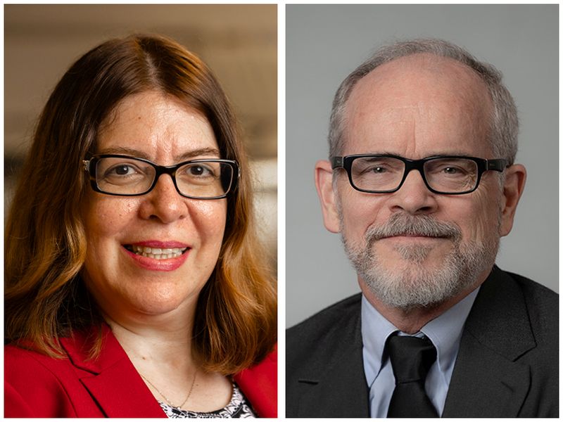 Haleh Ardebili, the new assistant vice president of Entrepreneurship and Startup Ecosystem, and Michael Harold, assistant vice president for Intellectual Property and Industrial Engagements at the University of Houston. 