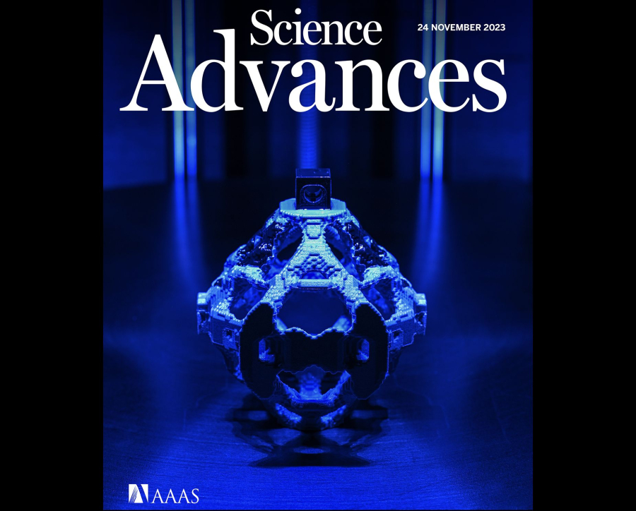 New research from Tian Chen featured on the cover of Science Advances could lead to the creation of material architecture that changes its behavior based on different temperature situations. 