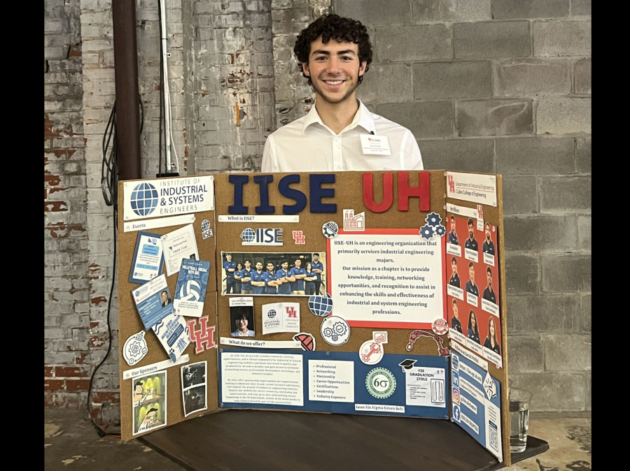 Ian Wahl with an IISE display. 
