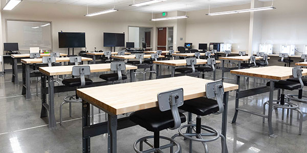 Interior view of lab classroom