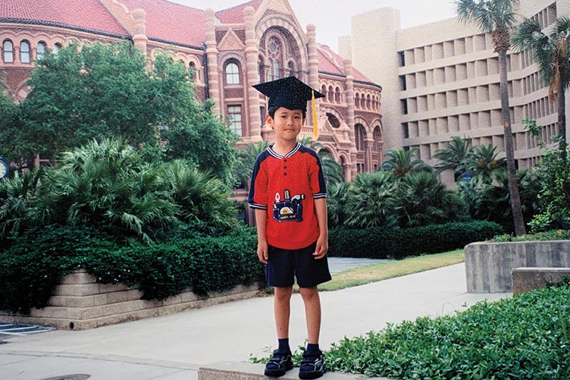 David at his father's commencement