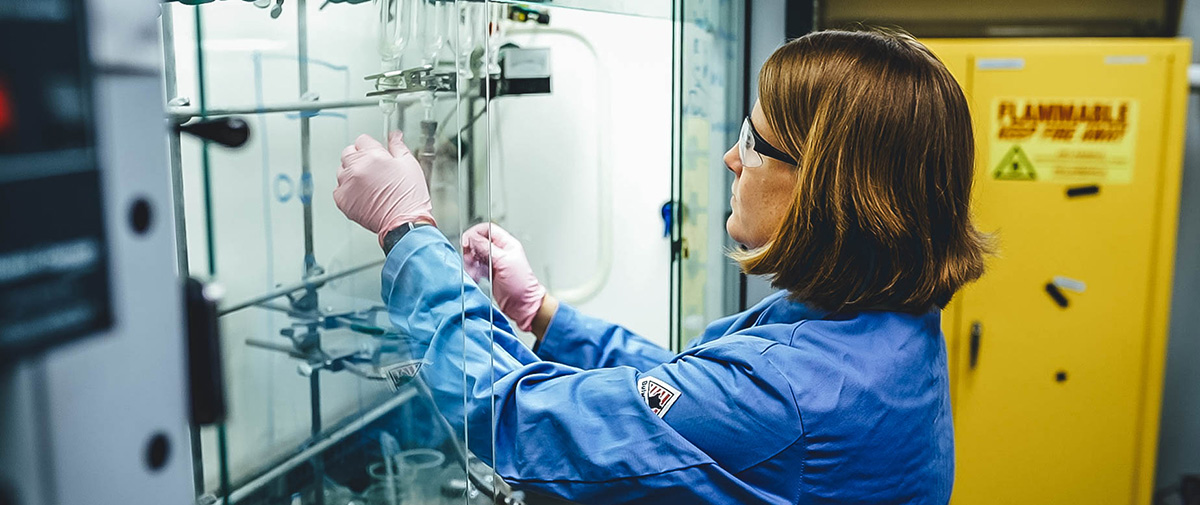 Megan Robertson in her laboratory