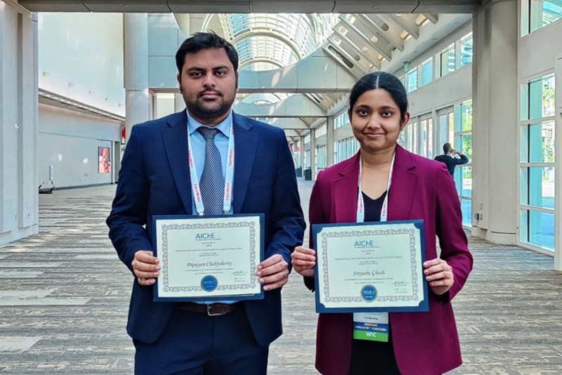 Ghosh, Chakraborty earn AIChE student awards