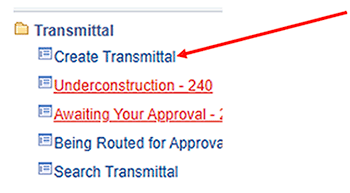Create Transmittal