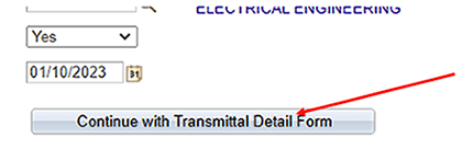 Continue with Transmittal Detail Form