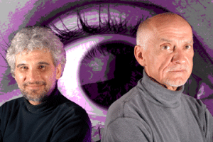 University of Houston professors Haluk Ogmen and Bruno Breitmeyer. Photo illustration by Jeff Shaw.