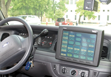 A test vehicle prototype that Visteon brought to UH last summer.