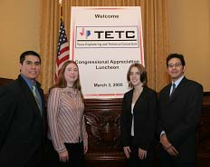 Engineering students at the luncheon in DC getting ready to tell the Texas delegation about the importance of TETC programs.