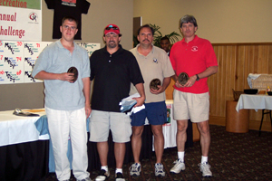 Daniel Costales, Professor Jeff Williams, John Costales and Associate Dean Stuart Long capture first place at the University of Houston's 19th Annual Department Challenge Golf Tournament.