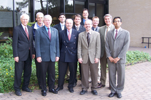 From left: Dan Luss, Thomas Daszkowski, Kirk Wilson, Manolis Doxastakis, Willy Scherf, Rich Guhl, Richard Willson, Mike Harold, Peter Strasser, John Danchisko, and Ramanan Krishnamoorti. Photo courtesy of Lauren Trocano.