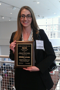 Alexandra Lupulescu, winner of the 2012 AIChE CRE Division Poster Competition.