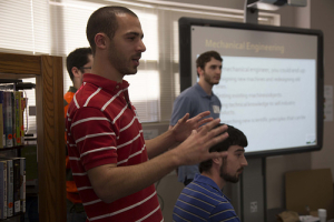 Team NEO works with Mathys Elementary students as part of their commitment to the NASA program.