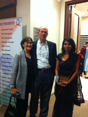 Gahlawat, right, with White at the ASIE banquet.