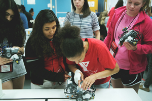 G.R.A.D.E. Camp teaches middle school and high school girls about engineering concepts and career options at the UH Cullen College of Engineering.