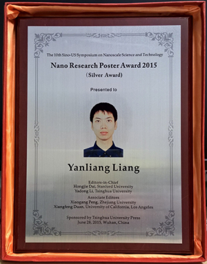 Yanliang (Leonard) Liang's Silver Nano Research Poster Award 