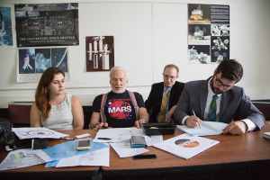 UH Space Architects Present Plans for Mars Mission to Buzz Aldrin