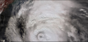 Hurricane Katrina killed nearly 2,000 people and affected 90,000 square miles. Photo courtesy of NASA.
