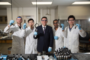 From left: Travis Comer, Jay Ho Lee, Konstantinos Kostarelos, Sujeewa Palayangoda, Alex Lee