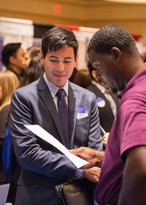 Making connections at Engineering Career Fair