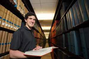 When he's not out in the world assisting those in need, Pietro Cicalese is usually in the M.D. Anderson library studying.