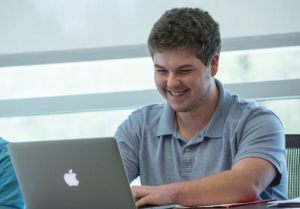 The face of fun: Thomas Jackson at work in Prosperetti’s class