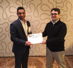 Vivek Yadav, left, with Dr. Chris Iacovella, session co-chair