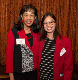 Sponsor Cynthia Oliver Coleman (left) with winner Tam Nguyen